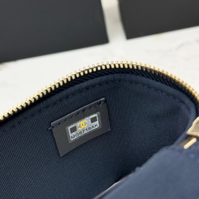 CHANEL AP4835 カーフレザー デニム ブルー×ゴールド 斜め掛けバッグ クラシック ファッショナブル 19.5×17×5cm サイズ:19.5×17×5cm