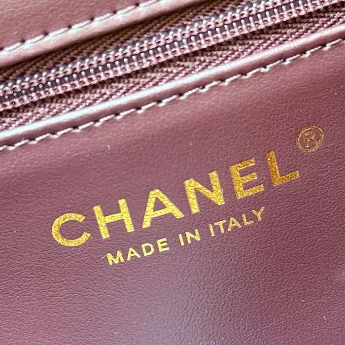 CHANEL AS6130 カーフレザー レッド ショルダーバッグ 有名人同款 ヴィンテージ 22×15×7cm サイズ:22×15×7cm