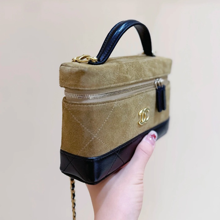 CHANEL AP5186 ラムレザー 配色 斜め掛けバッグ クラシック ヴィンテージ 19×14×5cm サイズ:19×14×5cm