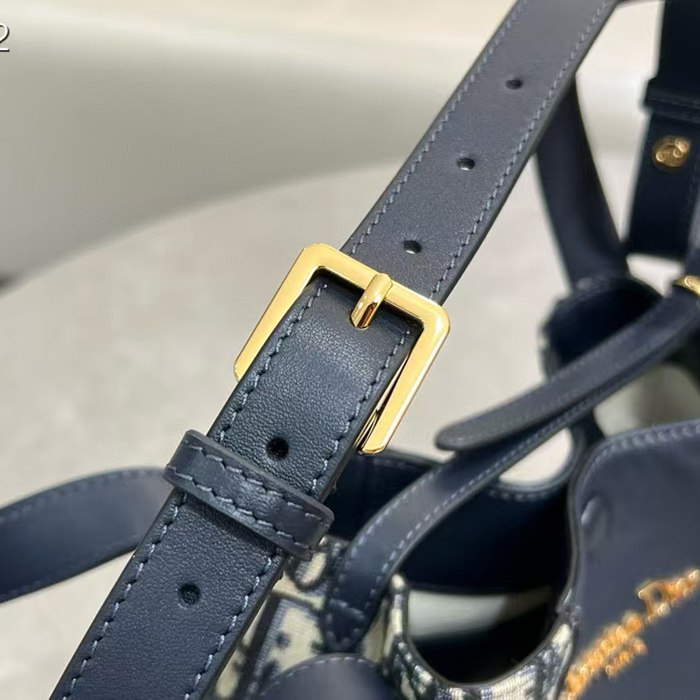DIOR 2860 カーフレザー、レザー レター ブルー、ゴールド、ベージュ 斜め掛けバッグ、ショルダーバッグ、ハンドバッグ 新作 ヴィンテージ 21.0x19.0x11.0cm サイズ:21x19x11cm