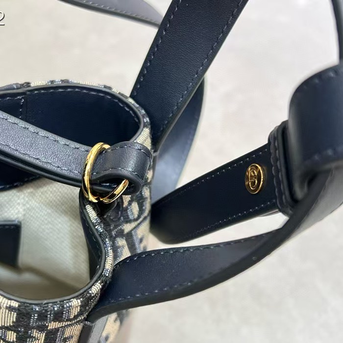 DIOR 2860 カーフレザー、レザー レター ブルー、ゴールド、ベージュ 斜め掛けバッグ、ショルダーバッグ、ハンドバッグ 新作 ヴィンテージ 21.0x19.0x11.0cm サイズ:21x19x11cm