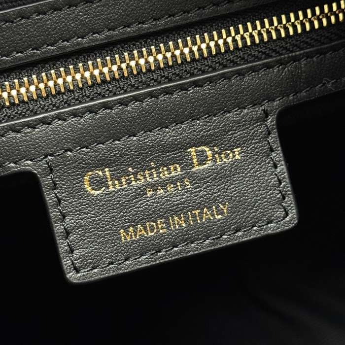 DIOR 2417 カーフレザー、レザー グレンチェック、レター ブラック、ゴールド、ベージュ 斜め掛けバッグ、ショルダーバッグ、ハンドバッグ 大 中 サイズ:33x16x15cm