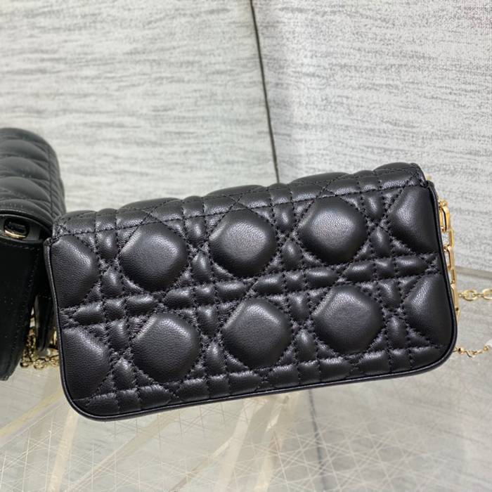 DIOR ラムレザー、チェーン レター ブラック チェーンバッグ クラシック 18.5x10.0x4.0cm サイズ:18.5x10cm