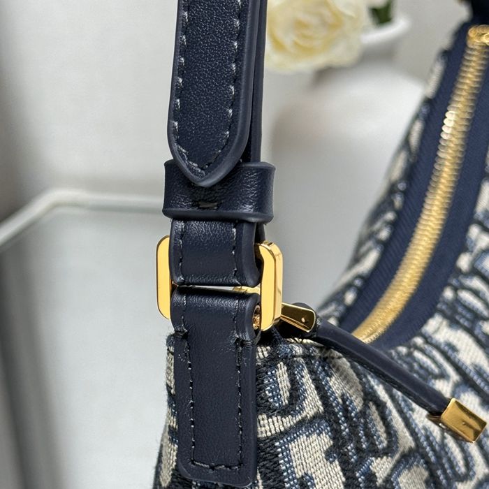 DIOR 2381 カーフレザー、レザー、オブリーク プリント、フラワー ブルー、ゴールド、ベージュ 斜め掛けバッグ、ショルダーバッグ ミニ 新作 サイズ:23x13cm
