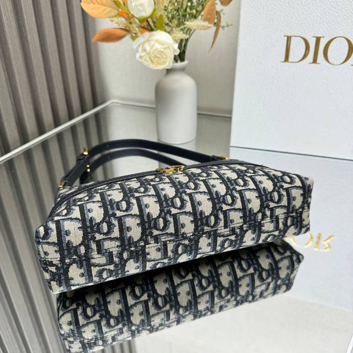 DIOR 2381 カーフレザー、レザー、オブリーク プリント、フラワー ブルー、ゴールド、ベージュ 斜め掛けバッグ、ショルダーバッグ ミニ 新作 サイズ:23x13cm