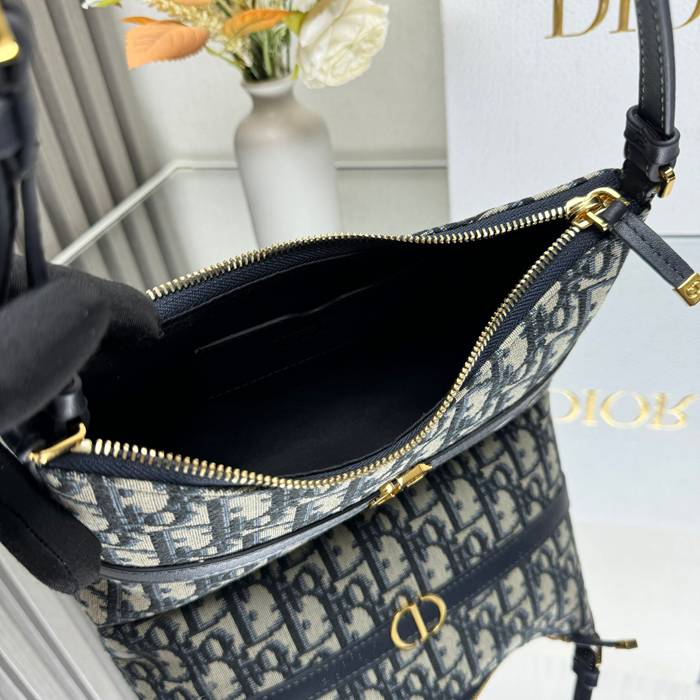 DIOR 2381 カーフレザー、レザー、オブリーク プリント、フラワー ブルー、ゴールド、ベージュ 斜め掛けバッグ、ショルダーバッグ ミニ 新作 サイズ:23x13cm