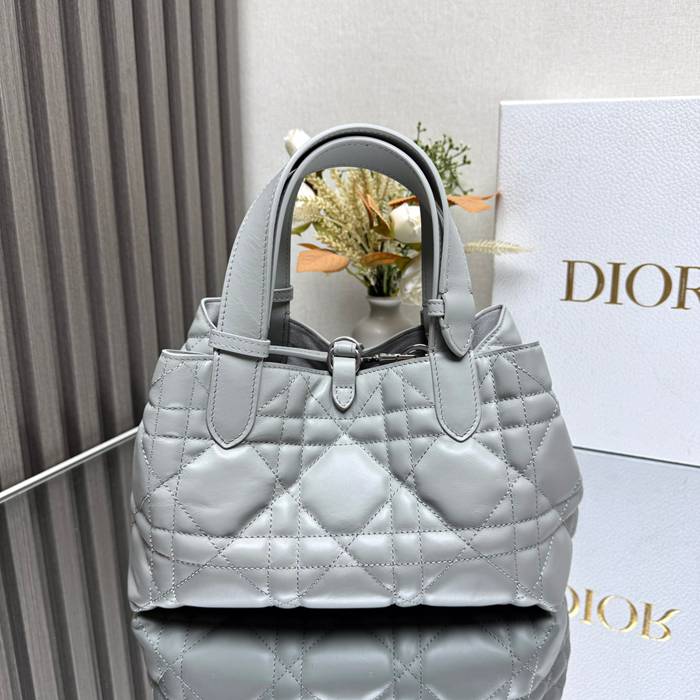 DIOR 2822 カーフレザー、レザー グレンチェック、レター ホワイト、グレー ハンドバッグ、ハンドバッグ 小 新作 23.0x15.0x15.0cm サイズ:23x15x15cm