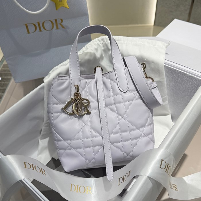 DIOR カーフレザー グレンチェック パープル、ゴールド ショルダーバッグ 小 限定版 18.0x16.0x12.0cm サイズ:18x16x12cm
