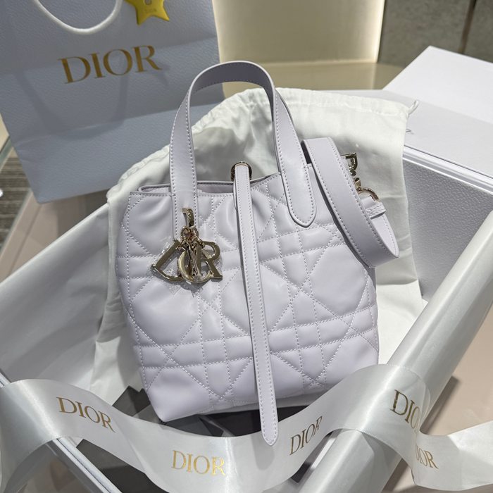 DIOR カーフレザー グレンチェック パープル、ゴールド ショルダーバッグ 小 限定版 18.0x16.0x12.0cm サイズ:18x16x12cm