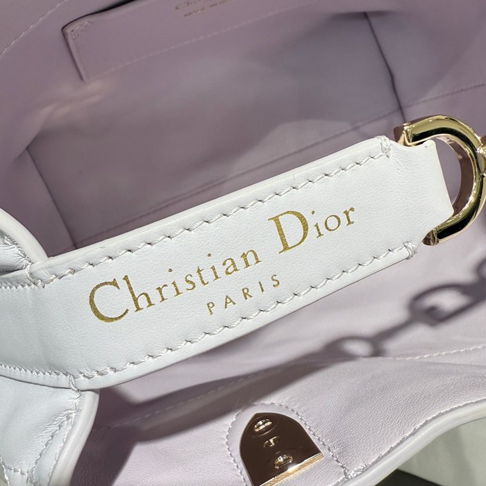 DIOR カーフレザー グレンチェック パープル、ゴールド ショルダーバッグ 小 限定版 18.0x16.0x12.0cm サイズ:18x16x12cm