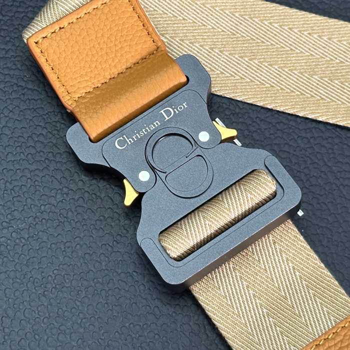 DIOR 93305 カーフレザー、レザー、オブリーク プリント、刺繍、レター ブルー、ブラウン、ゴールド 斜め掛けバッグ、ショルダーバッグ、サドルバッグ クラシック サイズ:27x20cm