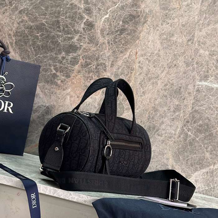 DIOR カーフレザー、ナイロン、レザー プリント、レター、フラワー ブラック、ゴールド、ベージュ 斜め掛けバッグ、ショルダーバッグ、ハンドバッグ 新作 クラシック サイズ:26x14.5x14cm