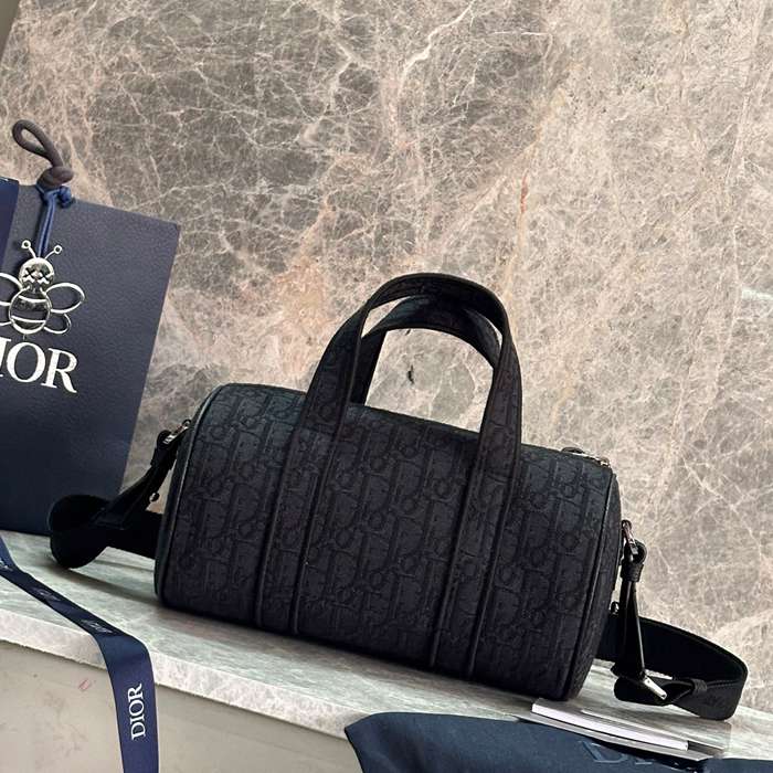 DIOR カーフレザー、ナイロン、レザー プリント、レター、フラワー ブラック、ゴールド、ベージュ 斜め掛けバッグ、ショルダーバッグ、ハンドバッグ 新作 クラシック サイズ:26x14.5x14cm