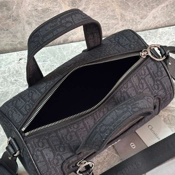 DIOR カーフレザー、ナイロン、レザー プリント、レター、フラワー ブラック、ゴールド、ベージュ 斜め掛けバッグ、ショルダーバッグ、ハンドバッグ 新作 クラシック サイズ:26x14.5x14cm