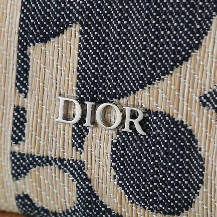 DIOR カーフレザー、レザー、オブリーク プリント、刺繍、レター ブルー、ブラウン、ゴールド ショルダーバッグ ミニ クラシック サイズ:24x18cm