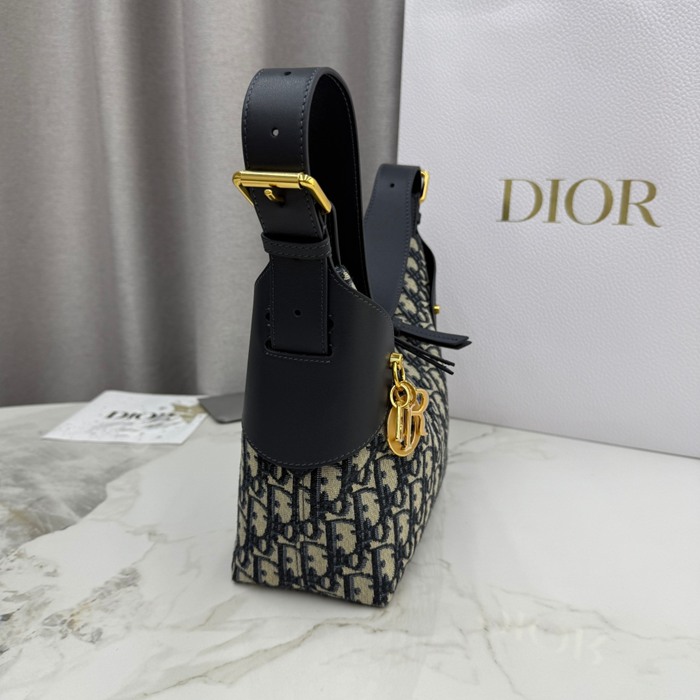 DIOR カーフレザー、レザー、オブリーク グレンチェック、プリント、レター ブルー、ゴールド、ベージュ ショルダーバッグ、ハンドバッグ、ハンドバッグ 新作 クラシック サイズ:22x15x9.5cm