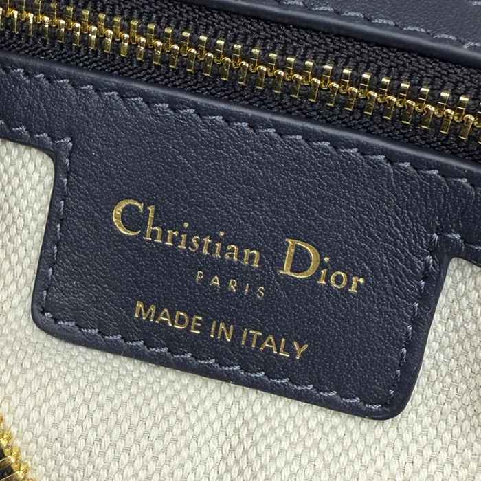 DIOR カーフレザー、レザー、オブリーク グレンチェック、プリント、レター ブルー、ゴールド、ベージュ ショルダーバッグ、ハンドバッグ、ハンドバッグ 新作 クラシック サイズ:22x15x9.5cm