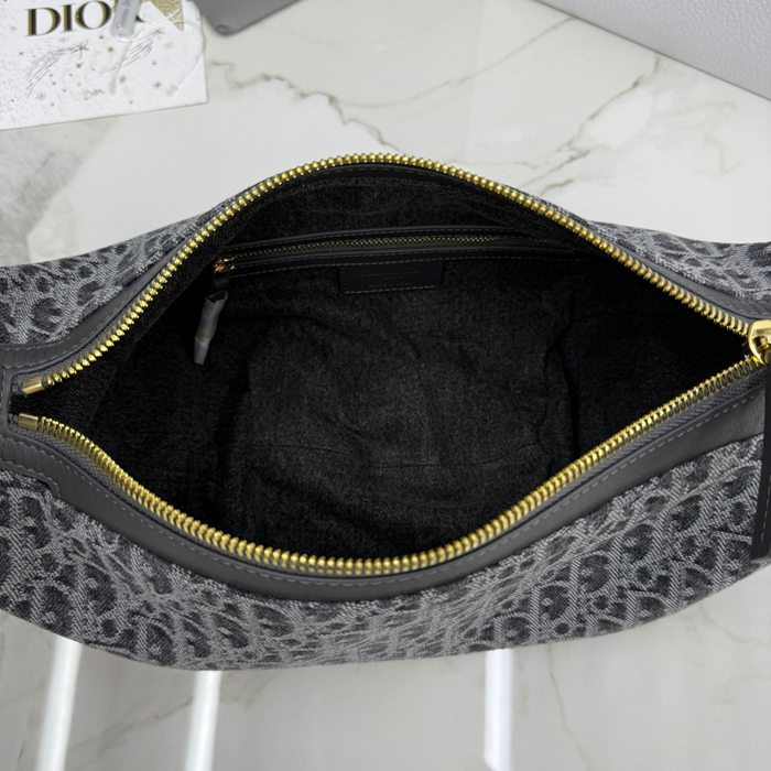 DIOR 2416 カーフレザー レター グレー、ゴールド、ベージュ 斜め掛けバッグ、ショルダーバッグ、ハンドバッグ 小 ヴィンテージ 25.5x14.5x14.0cm サイズ:25.5x14.5x14cm
