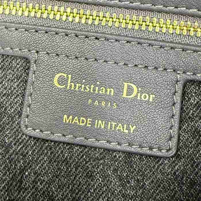DIOR 2416 カーフレザー レター グレー、ゴールド、ベージュ 斜め掛けバッグ、ショルダーバッグ、ハンドバッグ 小 ヴィンテージ 25.5x14.5x14.0cm サイズ:25.5x14.5x14cm