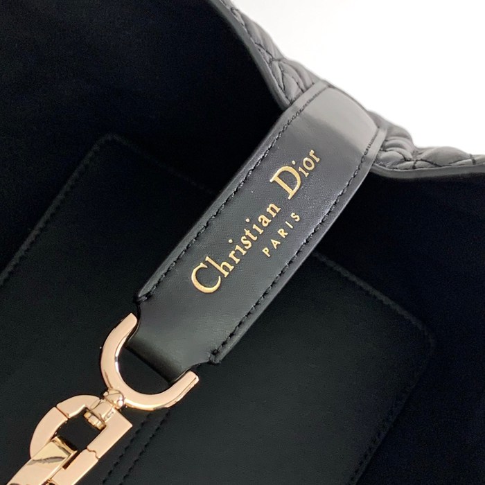 DIOR 2822 カーフレザー、レザー グレンチェック、刺繍、レター ブラック、ベージュ ハンドバッグ、ハンドバッグ、カードケース 小 新作 サイズ:23x14x12cm