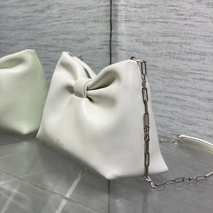 DIOR 0713 ラムレザー、カーフレザー、レザー リボン 斜め掛けバッグ、ハンドバッグ、チェーンバッグ 新作 26.0x16.0x10.0cm サイズ:26x16x10cm