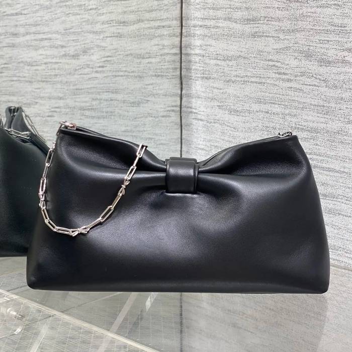 DIOR 0714 ラムレザー、カーフレザー、レザー リボン 斜め掛けバッグ、ハンドバッグ、チェーンバッグ 新作 30.0x17.5x12.0cm サイズ:30x17.5x12cm
