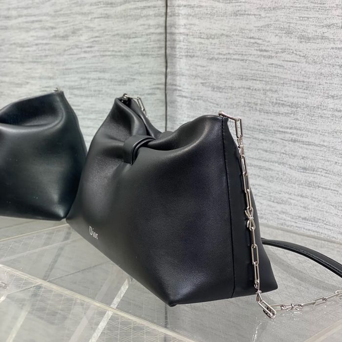 DIOR 0714 ラムレザー、カーフレザー、レザー リボン 斜め掛けバッグ、ハンドバッグ、チェーンバッグ 新作 30.0x17.5x12.0cm サイズ:30x17.5x12cm