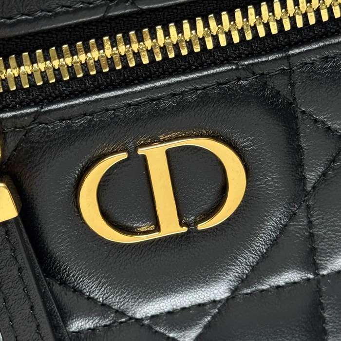 DIOR 0820 ラムレザー、レザー レター ブラック、ゴールド、ベージュ 斜め掛けバッグ、ショルダーバッグ、ハンドバッグ ミニ 新作 16.5x9.5x8.0cm サイズ:16.5x9.5cm