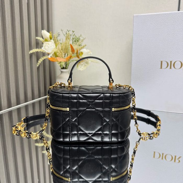 DIOR 0820 ラムレザー、レザー レター ブラック、ゴールド、ベージュ 斜め掛けバッグ、ショルダーバッグ、ハンドバッグ ミニ 新作 16.5x9.5x8.0cm サイズ:16.5x9.5cm