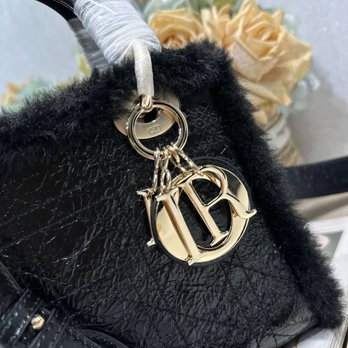 DIOR 0538 ブラック、ベージュ 斜め掛けバッグ、ショルダーバッグ、ハンドバッグ 小 ミニ 20.0x17.0x8.0cm サイズ:20x17cm