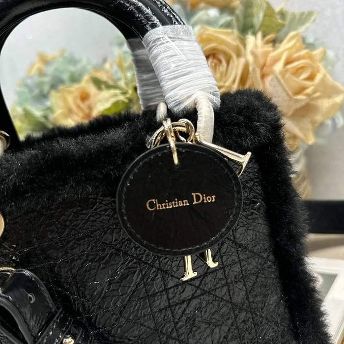 DIOR 0538 ブラック、ベージュ 斜め掛けバッグ、ショルダーバッグ、ハンドバッグ 小 ミニ 20.0x17.0x8.0cm サイズ:20x17cm
