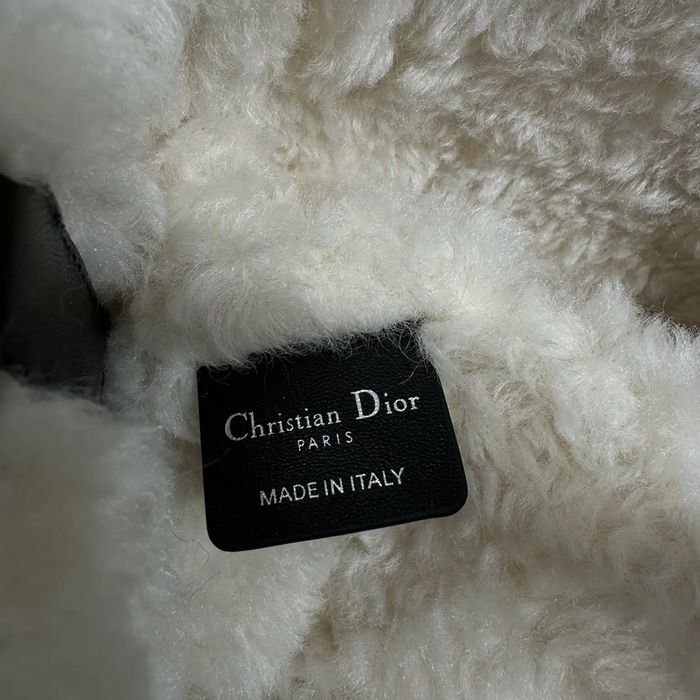 DIOR 2836 ラムレザー、レザー グレンチェック、レター ブラック、ホワイト、グレー 斜め掛けバッグ、ハンドバッグ 小 限定版 18.5x18.5x12.0cm サイズ:18.5x18.5x12cm
