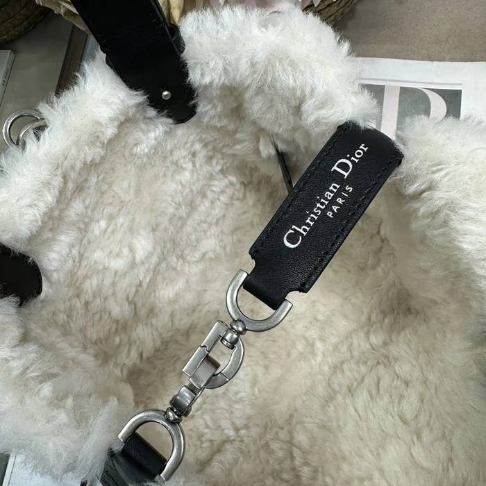 DIOR 1188 カーフレザー、レザー グレンチェック ブラック、ホワイト、グレー 斜め掛けバッグ、ハンドバッグ、ハンドバッグ 小 23.0x14.0x12.0cm サイズ:23x14x12cm