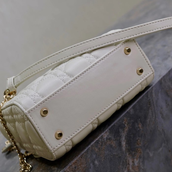 DIOR 0505 ラムレザー、スエード、レザー グレンチェック、レター、パッチワーク ブラック、ホワイト、ゴールド 斜め掛けバッグ、ショルダーバッグ、ハンドバッグ クラシック サイズ:17x14x7.5cm