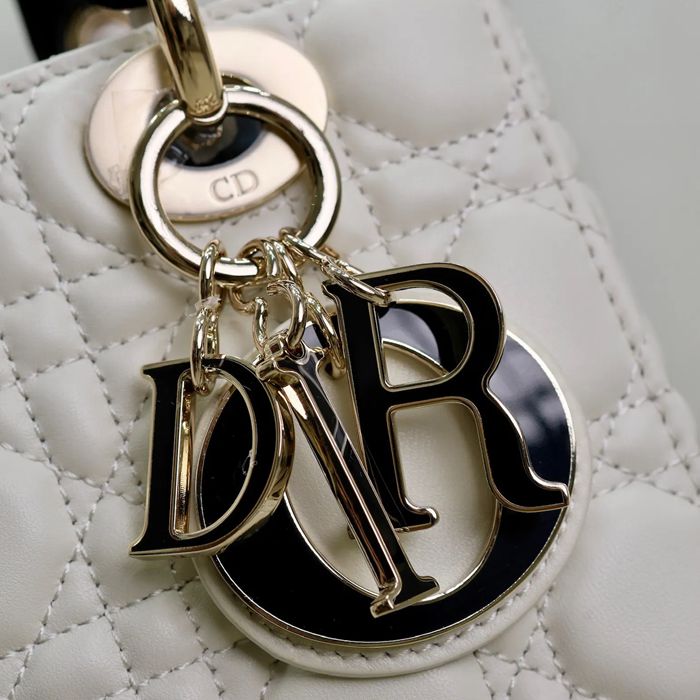 DIOR 0531 ラムレザー、スエード、レザー グレンチェック、レター、パッチワーク ブラック、ホワイト、ゴールド 斜め掛けバッグ、ショルダーバッグ、ハンドバッグ クラシック サイズ:20x16.5cm