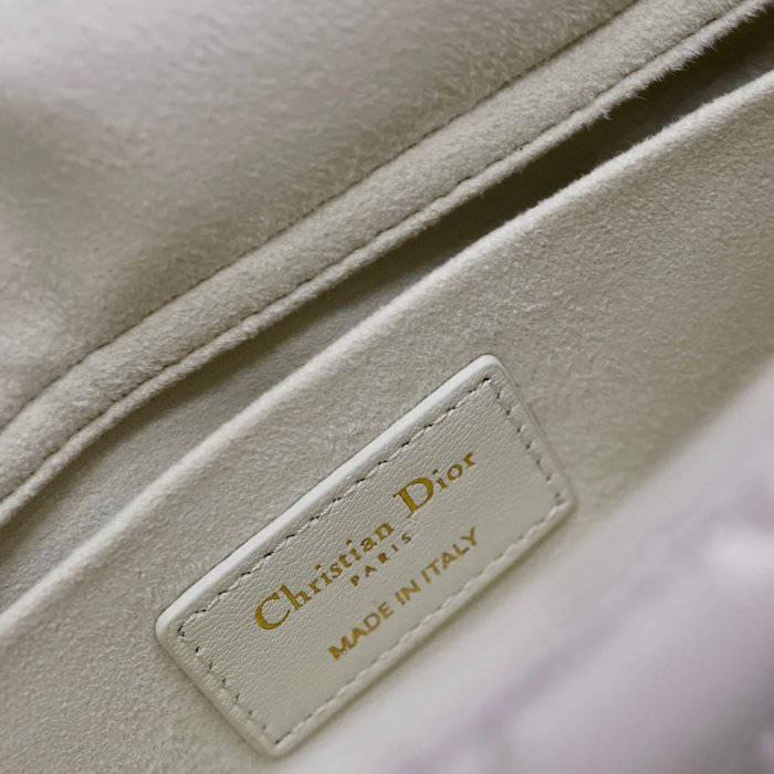 DIOR 0540 ラムレザー パッチワーク ブラック、ホワイト 斜め掛けバッグ、ショルダーバッグ、ハンドバッグ 小 クラシック 22.5x11.5x6.0cm サイズ:22.5x11.5cm