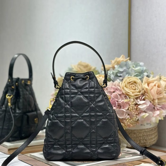 DIOR 3372 ラムレザー、レザー グレンチェック、レター ブラック、ゴールド、ベージュ 斜め掛けバッグ、ショルダーバッグ、ハンドバッグ 小 新作 サイズ:24x20cm