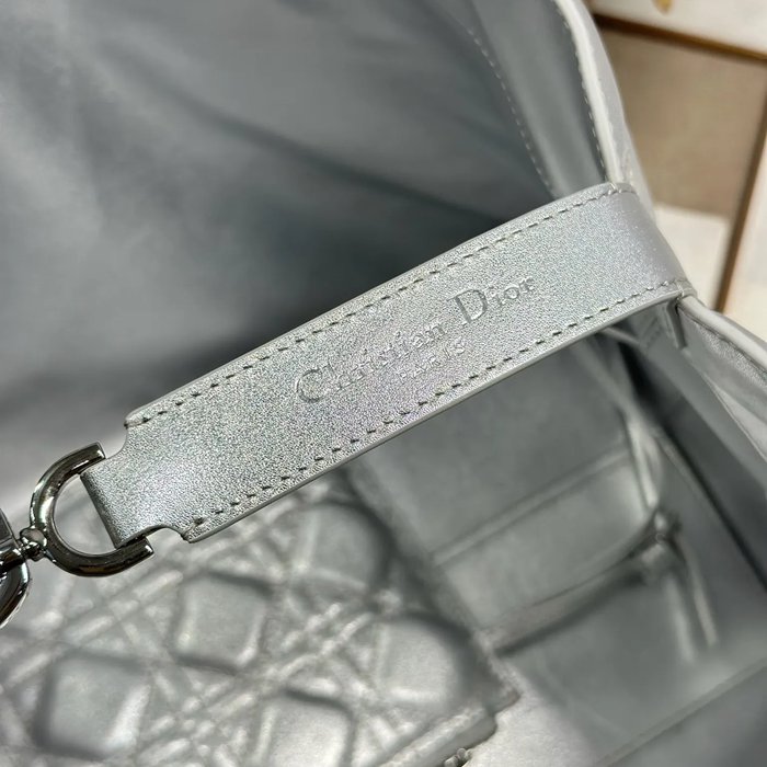 DIOR 1188 カーフレザー、レザー グレンチェック、レター シルバー、ベージュ 斜め掛けバッグ、ショルダーバッグ、ハンドバッグ 大 37.0x28.5x20.0cm サイズ:37x28.5x20cm