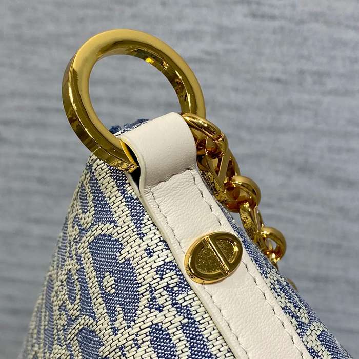 DIOR カーフレザー ホワイト、ブルー、グレー 斜め掛けバッグ、ショルダーバッグ クラシック 28.5x14.5x10.0cm サイズ:28.5x14.5x10cm