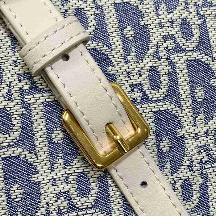 DIOR カーフレザー ホワイト、ブルー、グレー 斜め掛けバッグ、ショルダーバッグ クラシック 28.5x14.5x10.0cm サイズ:28.5x14.5x10cm