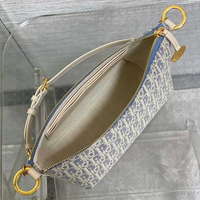 DIOR カーフレザー ホワイト、ブルー、グレー 斜め掛けバッグ、ショルダーバッグ クラシック 28.5x14.5x10.0cm サイズ:28.5x14.5x10cm
