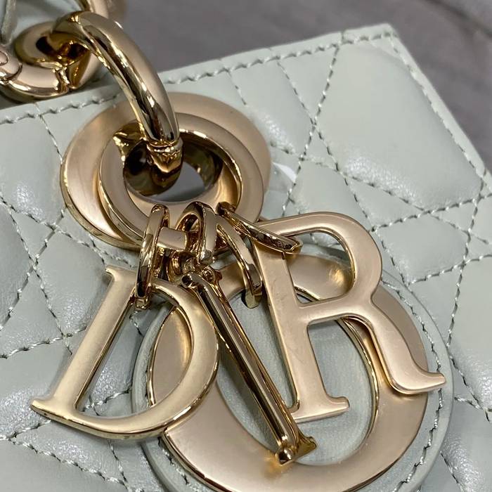 DIOR ラムレザー リボン グリーン 斜め掛けバッグ、ショルダーバッグ、レディーディオール 小 ミニ 19.0x10.5x5.5cm サイズ:19x10.5x5.5cm