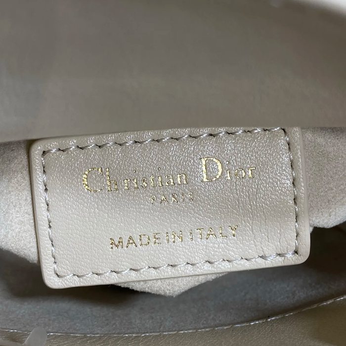 DIOR ラムレザー レター レッド、ゴールド、ベージュ 斜め掛けバッグ、カードケース ミニ 12.0x10.0x5.0cm サイズ:12x10x5cm