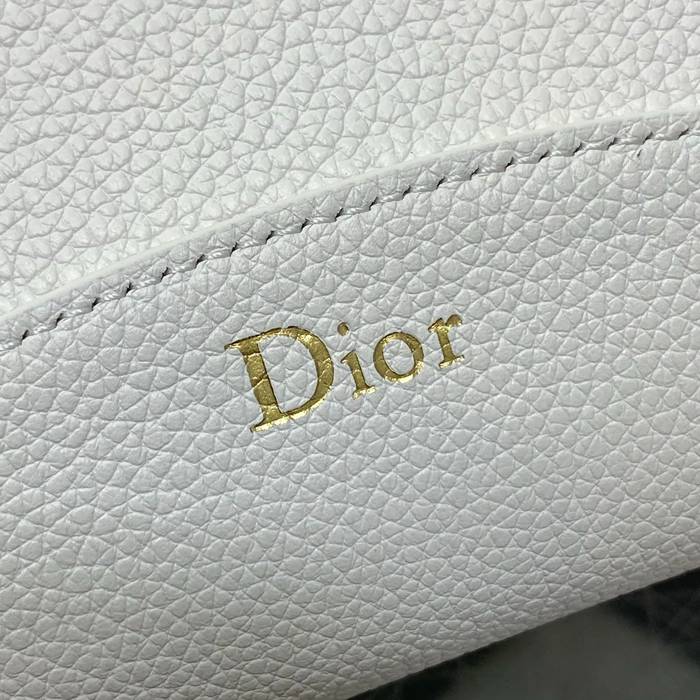 DIOR カーフレザー、レザー レター ホワイト、ゴールド ショルダーバッグ、バケツバッグ 新作 クラシック 26.5x26.0x15.0cm サイズ:26.5x26x15cm