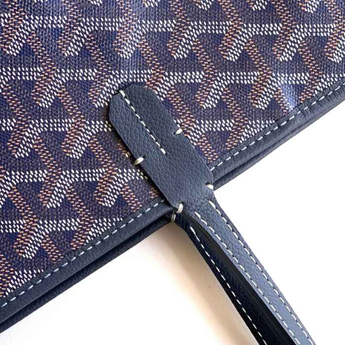 GOYARD 5508 レザー ブルー ショルダーバッグ、トートバッグ、ハンドバッグ サンルイ、レザー、小 サイズ:41/30×25×13cm