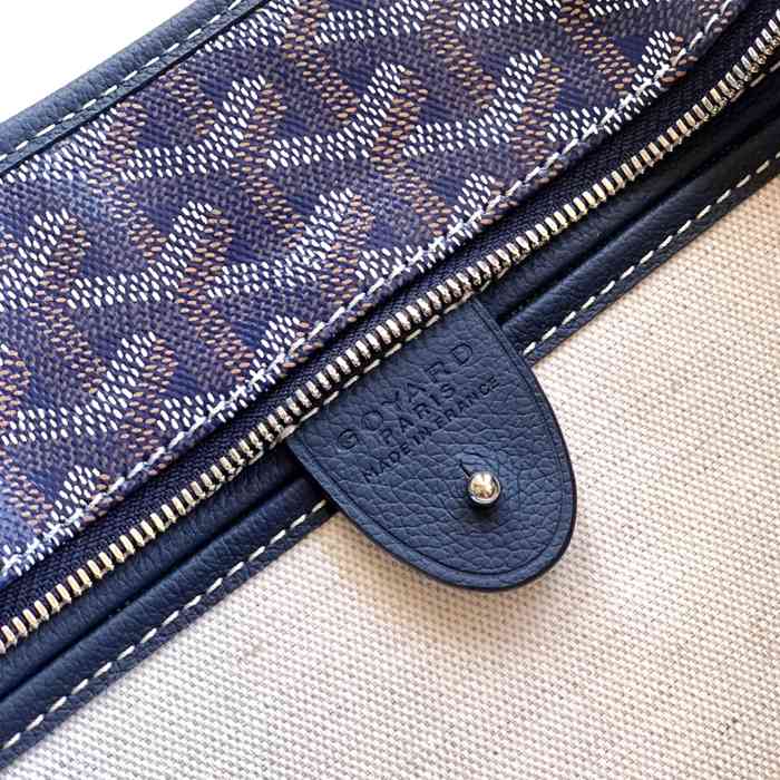 GOYARD 5508 レザー ブルー ショルダーバッグ、トートバッグ、ハンドバッグ サンルイ、レザー、小 サイズ:41/30×25×13cm