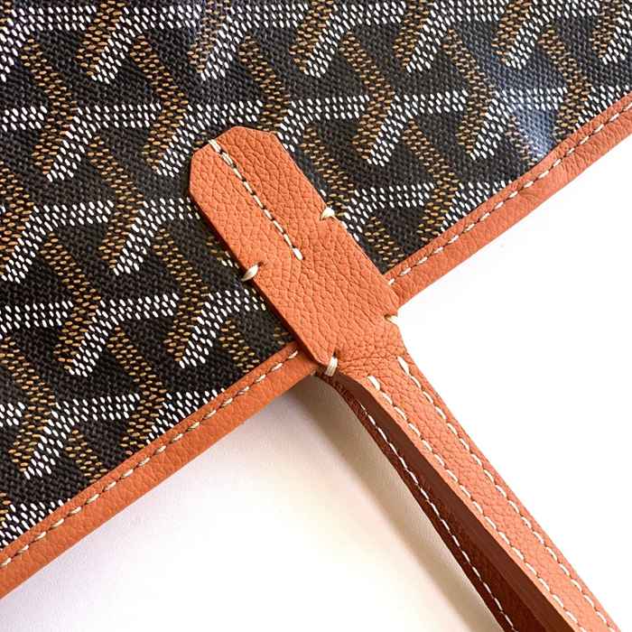 GOYARD 5508 レザー ブラウン ショルダーバッグ、トートバッグ、ハンドバッグ サンルイ、レザー、小 サイズ:41/30×25×13cm