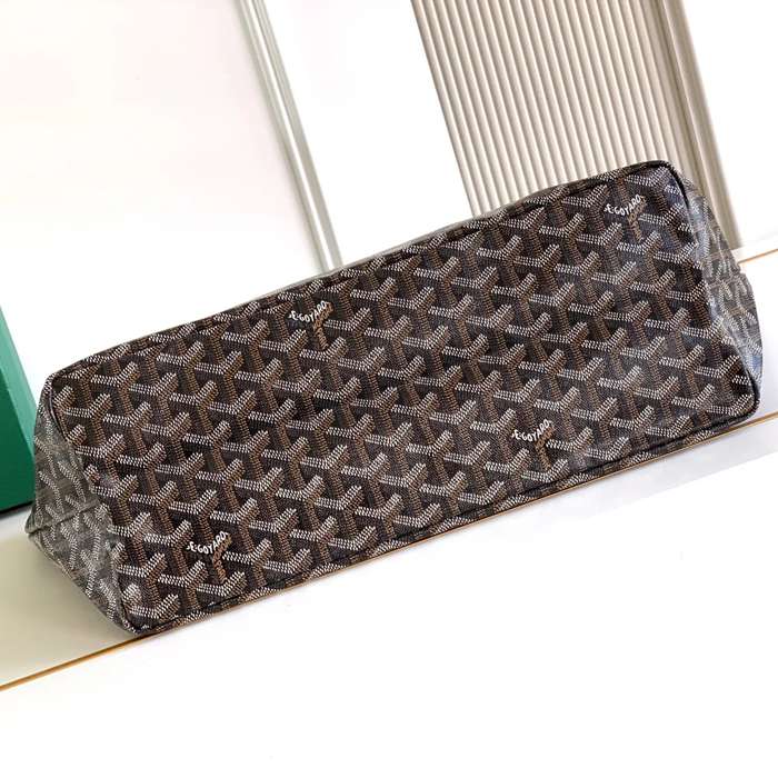 GOYARD 6603 キャンバス、レザー ブラック ショルダーバッグ、ハンドバッグ サンルイ、ゴヤルディン、キャンバス 34x28x15cm サイズ:34x28x15cm
