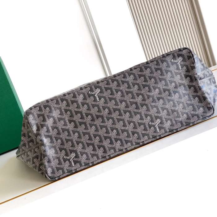 GOYARD 6603 キャンバス、レザー グレー ショルダーバッグ、ハンドバッグ サンルイ、ゴヤルディン、キャンバス 34x28x15cm サイズ:34x28x15cm