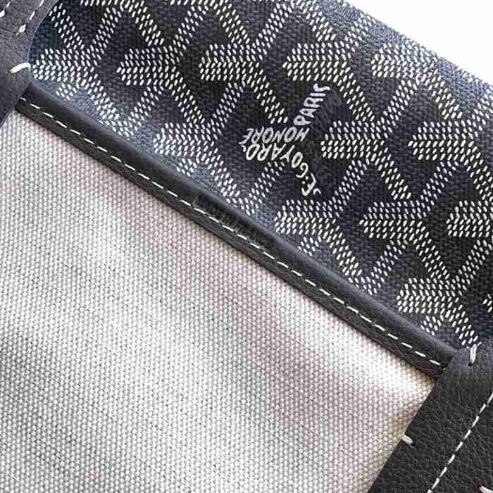 GOYARD 6603 キャンバス、レザー グレー ショルダーバッグ、ハンドバッグ サンルイ、ゴヤルディン、キャンバス 34x28x15cm サイズ:34x28x15cm